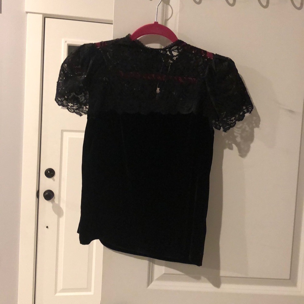 SOLD!! Rebecca Taylor black lace blouse